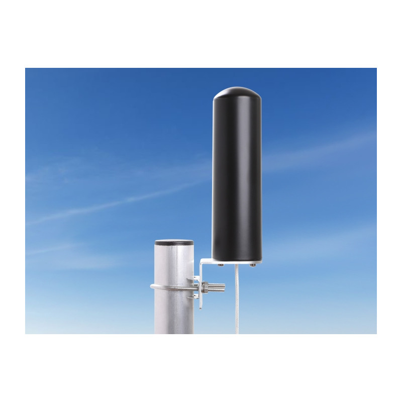 Delock 5G LTE Antenne SMA Stecker 3 - 5 dBi starr omnidirektional Wand- und Mastmontage outdoor schwarz