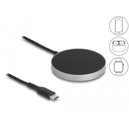 Delock Wireless Charger mit 5 W / 7,5 W / 10 W / 15 W - Induktives Ladepad