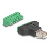Delock Adapter RJ45 Stecker - Terminalblock 8 Pin 2-teilig 3,81 mm