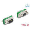 Delock HF/EMI Entstörfilter D-Sub 9 Pin Stecker zu Buchse mit Tiefpass kapazitiv