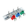 Delock Keystone Halterung mit Beschriftungsfeld 1 Port für Hutschiene Metall