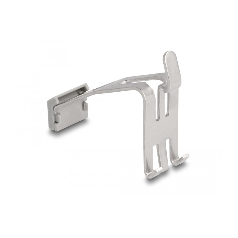 Delock Keystone Halterung mit Beschriftungsfeld 1 Port für Hutschiene Metall