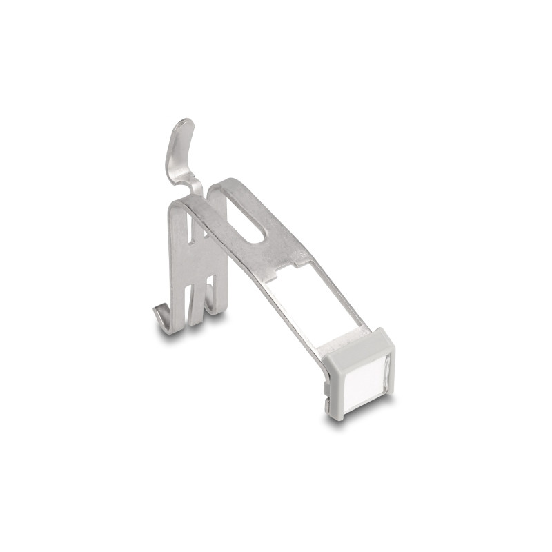 Delock Keystone Halterung mit Beschriftungsfeld 1 Port für Hutschiene Metall
