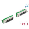 Delock HF/EMI Entstörfilter D-Sub 25 Pin Stecker zu Buchse mit Tiefpass kapazitiv