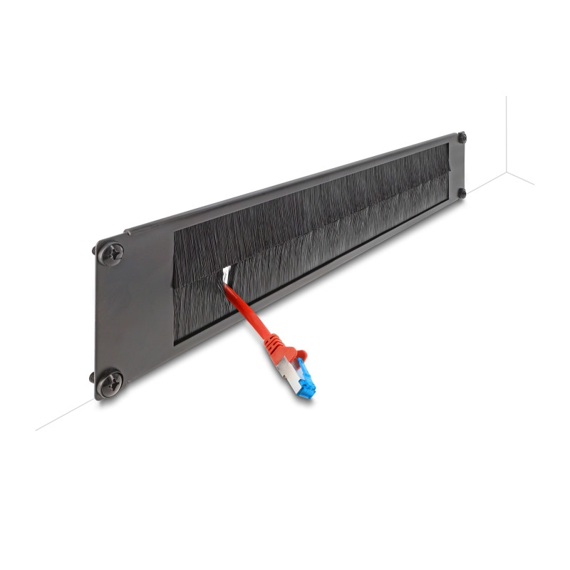 Delock 19″ Kabelmanagement Bürstenleiste 2 HE schwarz