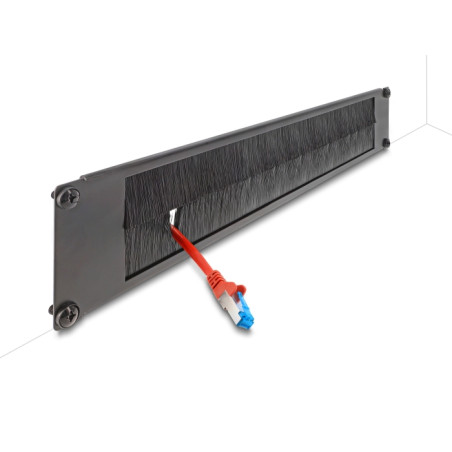 Delock 19″ Kabelmanagement Bürstenleiste 2 HE schwarz