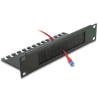 Delock 10″ Kabelmanagement Bürstenleiste mit Kabelabfangplatte 1 HE schwarz
