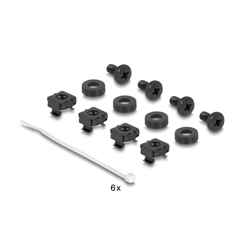 Delock 10″ Kabelmanagement Bürstenleiste mit Kabelabfangplatte 1 HE schwarz