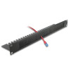 Delock 19″ Kabelmanagement Bürstenleiste mit Kabelabfangplatte 1 HE schwarz