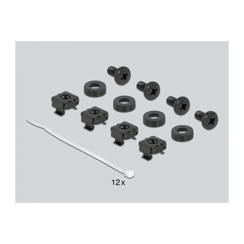 Delock 19″ Kabelmanagement Bürstenleiste mit Kabelabfangplatte 1 HE schwarz