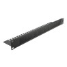 Delock 19″ Kabelmanagement Bürstenleiste mit Kabelabfangplatte 1 HE schwarz