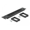Delock 10″ Kabelmanagement Bürstenleiste mit 2 Bügeln 1 HE schwarz
