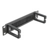Delock 10″ Kabelmanagement Bürstenleiste mit 2 Bügeln 1 HE schwarz