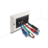 Delock Kabelmanagement Abdeckblende 146 x 86 mm mit schwarzen Bürstenstreifen