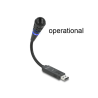 Delock USB Mikrofon mit Schwanenhals und Mute Button
