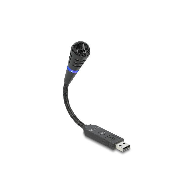 Delock USB Mikrofon mit Schwanenhals und Mute Button