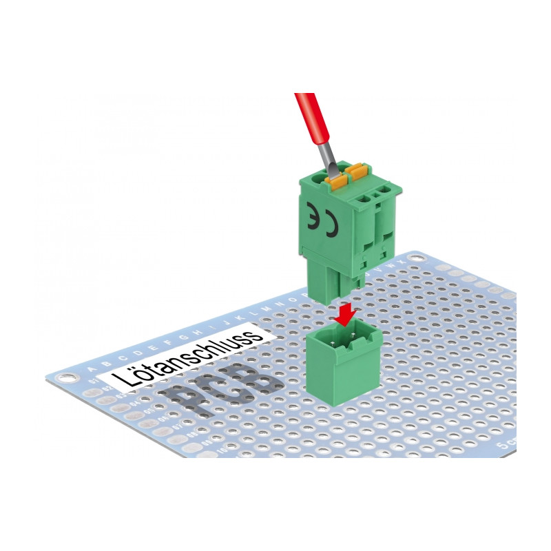 Delock Terminalblock Set für Platine 2 Pin 5,08 mm Rastermaß vertikal