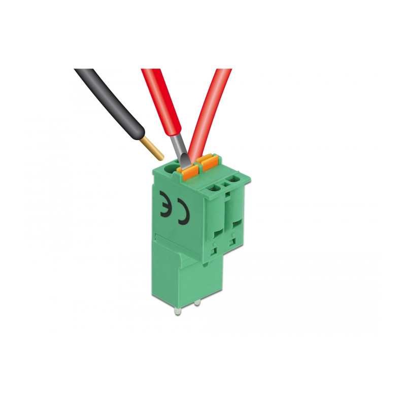 Delock Terminalblock Set für Platine 2 Pin 5,08 mm Rastermaß vertikal