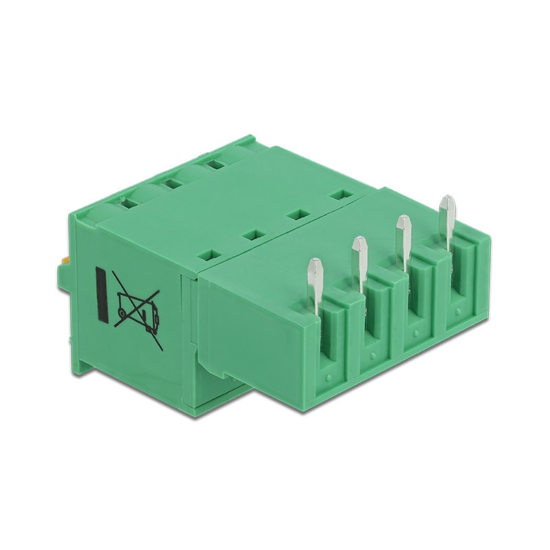 Delock Terminalblock Set für Platine 4 Pin 5,08 mm Rastermaß horizontal