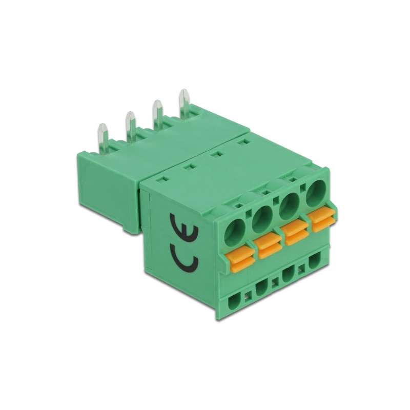 Delock Terminalblock Set für Platine 4 Pin 5,08 mm Rastermaß horizontal
