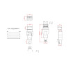 Delock Adapter RJ11/14 Stecker zu Terminalblock 4 Pin 2-teilig