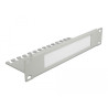 Delock 10″ Kabelmanagement Bürstenleiste mit Kabelabfangplatte 1 HE grau