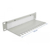 Delock 10″ Kabelmanagement Bürstenleiste mit Kabelabfangplatte 1 HE grau