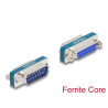 Delock HF/EMI Entstörfilter D-Sub 15 Pin Stecker zu Buchse mit Tiefpass induktiv