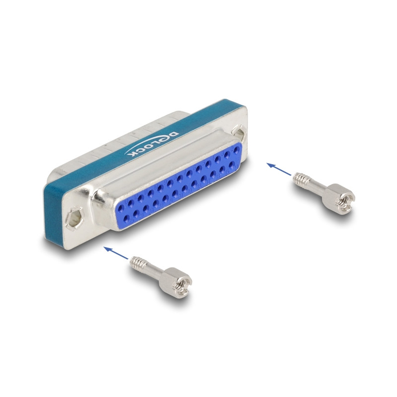 Delock HF/EMI Entstörfilter D-Sub 25 Pin Stecker zu Buchse mit Tiefpass induktiv