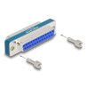 Delock HF/EMI Entstörfilter D-Sub 25 Pin Stecker zu Buchse mit Tiefpass induktiv
