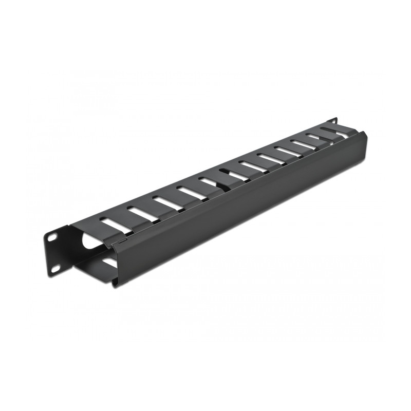Delock 19″ Kabelmanagement Rangierpanel mit 2 Öffnungen 1 HE schwarz