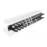 Delock 19″ Kabelmanagement Rangierpanel mit 2 Öffnungen 1 HE schwarz