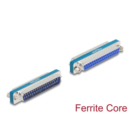 Delock HF/EMI Entstörfilter D-Sub 37 Pin Stecker zu Buchse mit Tiefpass induktiv