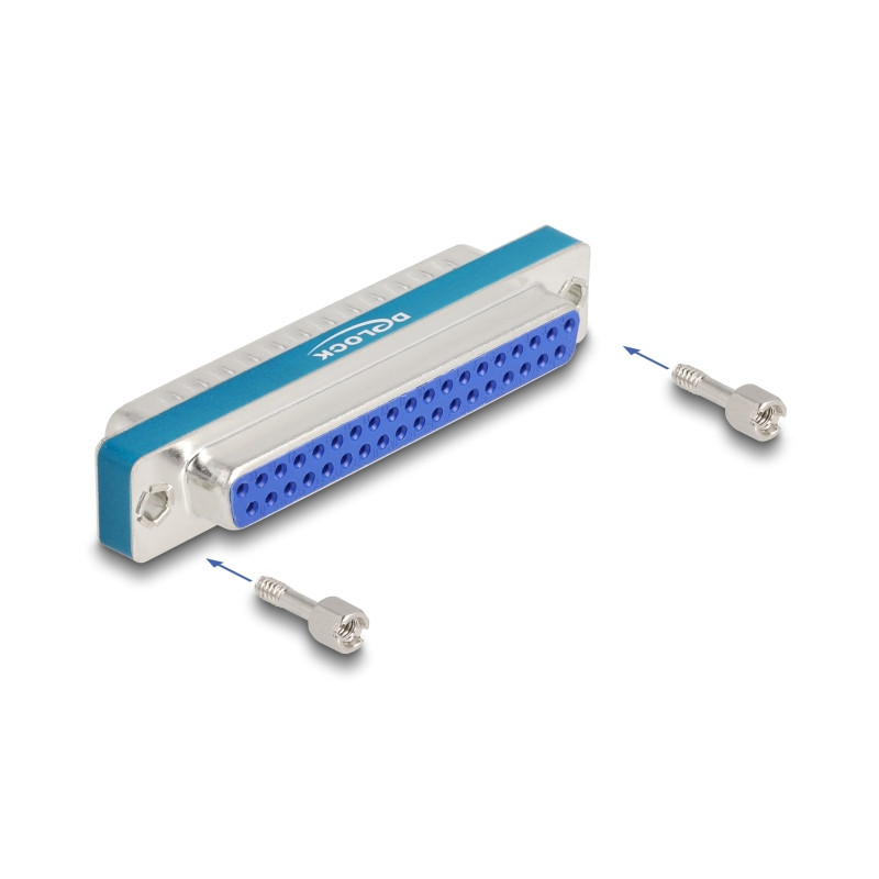 Delock HF/EMI Entstörfilter D-Sub 37 Pin Stecker zu Buchse mit Tiefpass induktiv