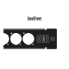 Delock 19″ Bürstenleiste mit Kabelhalterung werkzeugfrei 1 HE schwarz