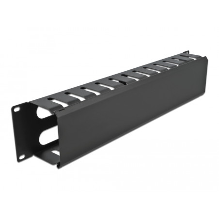 Delock 19″ Kabelmanagement Rangierpanel mit 4 Öffnungen 2 HE schwarz
