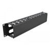 Delock 19″ Kabelmanagement Rangierpanel mit 4 Öffnungen 2 HE schwarz