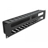 Delock 19″ Kabelmanagement Rangierpanel mit 4 Öffnungen 2 HE schwarz