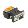 Delock D-Sub 9 Buchse zu Terminalblock Adapter mit Drucktaster
