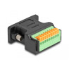 Delock D-Sub 9 Buchse zu Terminalblock Adapter mit Drucktaster