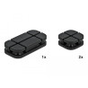 Delock Kabelhalter Kombi Set 3 Stück schwarz