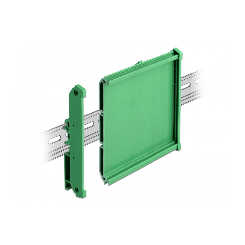 Delock Platinenhalterung (107 mm) für Hutschiene 10 cm lang