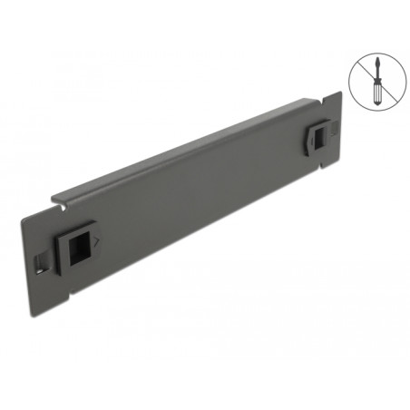 Delock 10″ Netzwerkschrank Blindabdeckung werkzeugfrei 1 HE schwarz