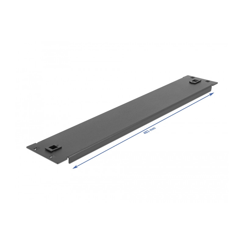 Delock 19″ Netzwerkschrank Blindabdeckung werkzeugfrei 2 HE schwarz