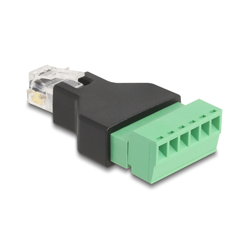 Delock RJ12 Stecker zu Terminalblock Adapter 6 Pin 2-teilig
