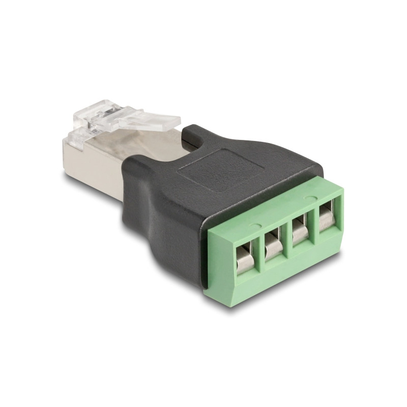 Delock RJ45 Stecker zu Terminalblock Adapter 4 Pin