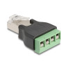 Delock RJ45 Stecker zu Terminalblock Adapter 4 Pin