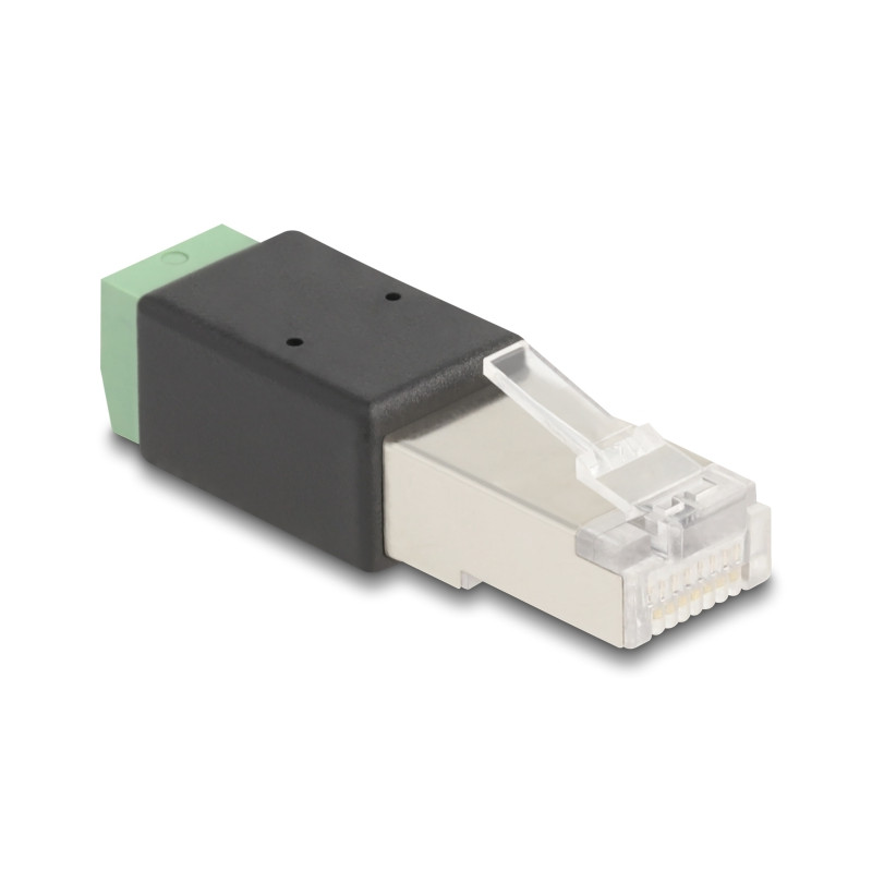 Delock RJ45 Stecker zu Terminalblock Adapter 2 Pin