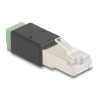 Delock RJ45 Stecker zu Terminalblock Adapter 2 Pin