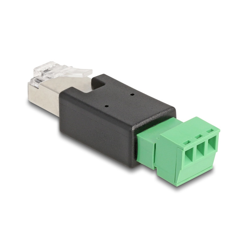 Delock RJ45 Stecker zu Terminalblock Adapter 3 Pin 2-teilig